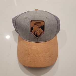 Gray and Tan Cap